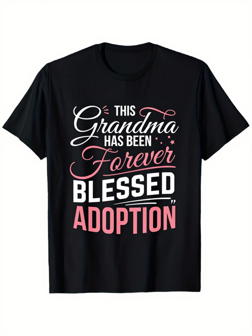 Men's Graphic T-Shirt This Grandma Has Been Forever Blessed By Adoption Graphic T Shirt