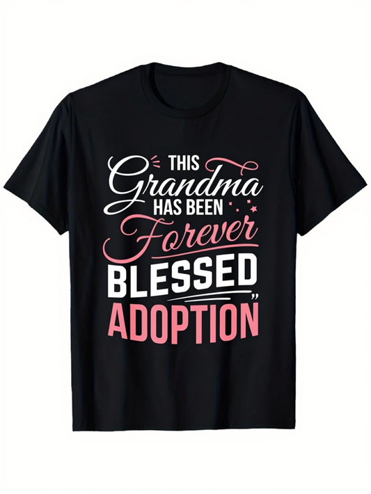 Men's Graphic T-Shirt This Grandma Has Been Forever Blessed By Adoption Graphic T Shirt