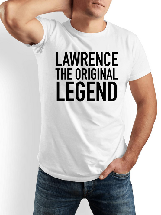 Men's Graphic T-Shirt Lawrence The Original Legend Bold Statement Graphic Legend