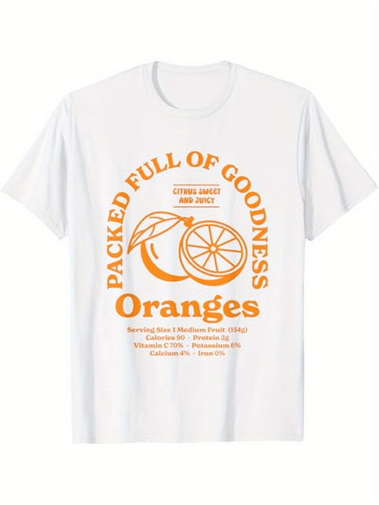 Men's Graphic T-Shirt Packed Full Of Goodness Fresh Citrus Fruits With Sliced Juicy Orange Under Sunshine Oranges