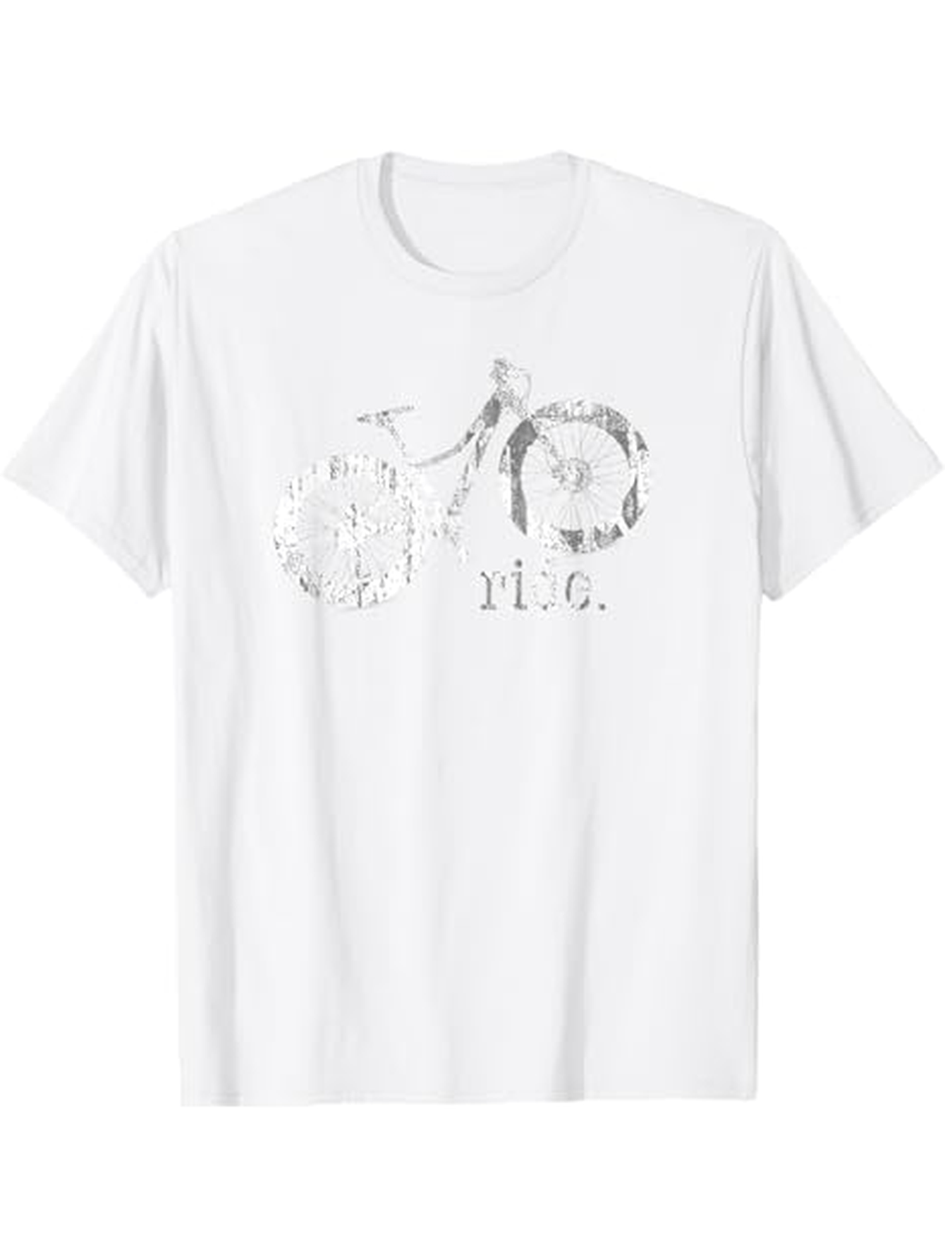 Men's Graphic T-Shirt Ride Among Faded Bicycle Sketch Design With Subtle Urban Elements Bicycle