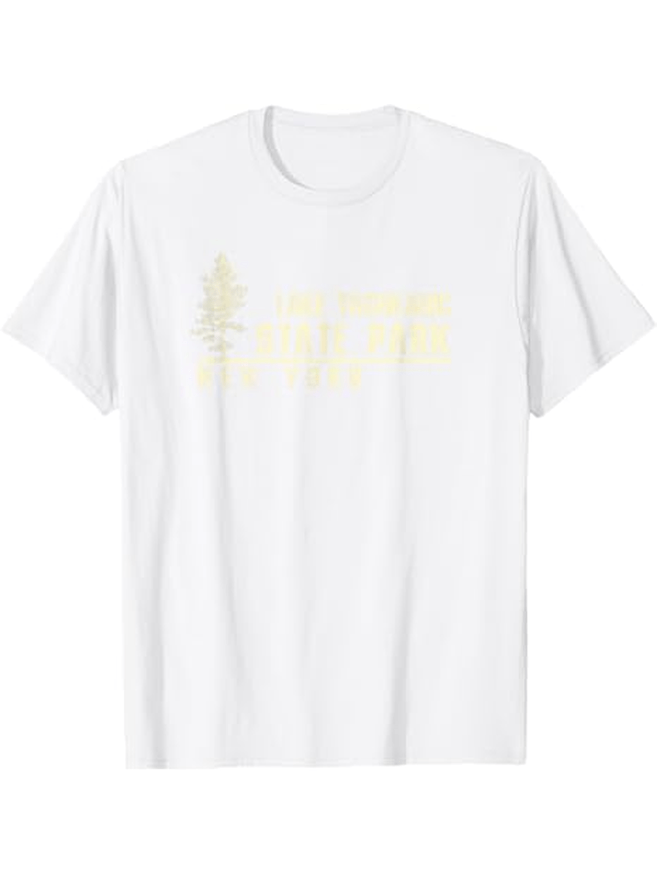 Men's Graphic T-Shirt Delicate Faded Script With Subtle Palm Leaf And Light Brushstroke T Shirt