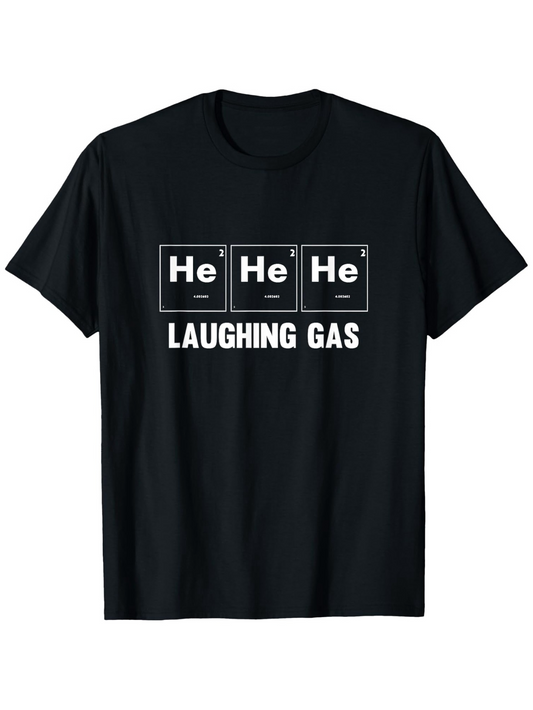 Men's Graphic T-Shirt Laughing Gas Periodic Table Elements With Playful Science Joke Text