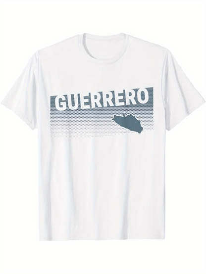 Men's Graphic T-Shirt Guerrero Gradient Shadow With Abstract Mexican Coastline Graphic