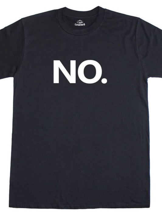 Men's Graphic T-Shirt No Bold White Letters On Solid Black Shirt
