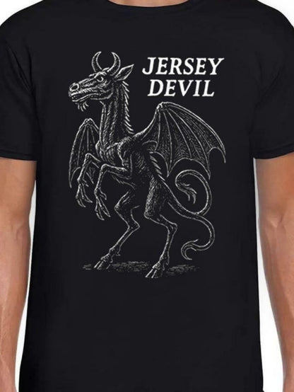 Men's Graphic T-Shirt Jersey Devil Mythical Creature With Wings And Horned Dragon