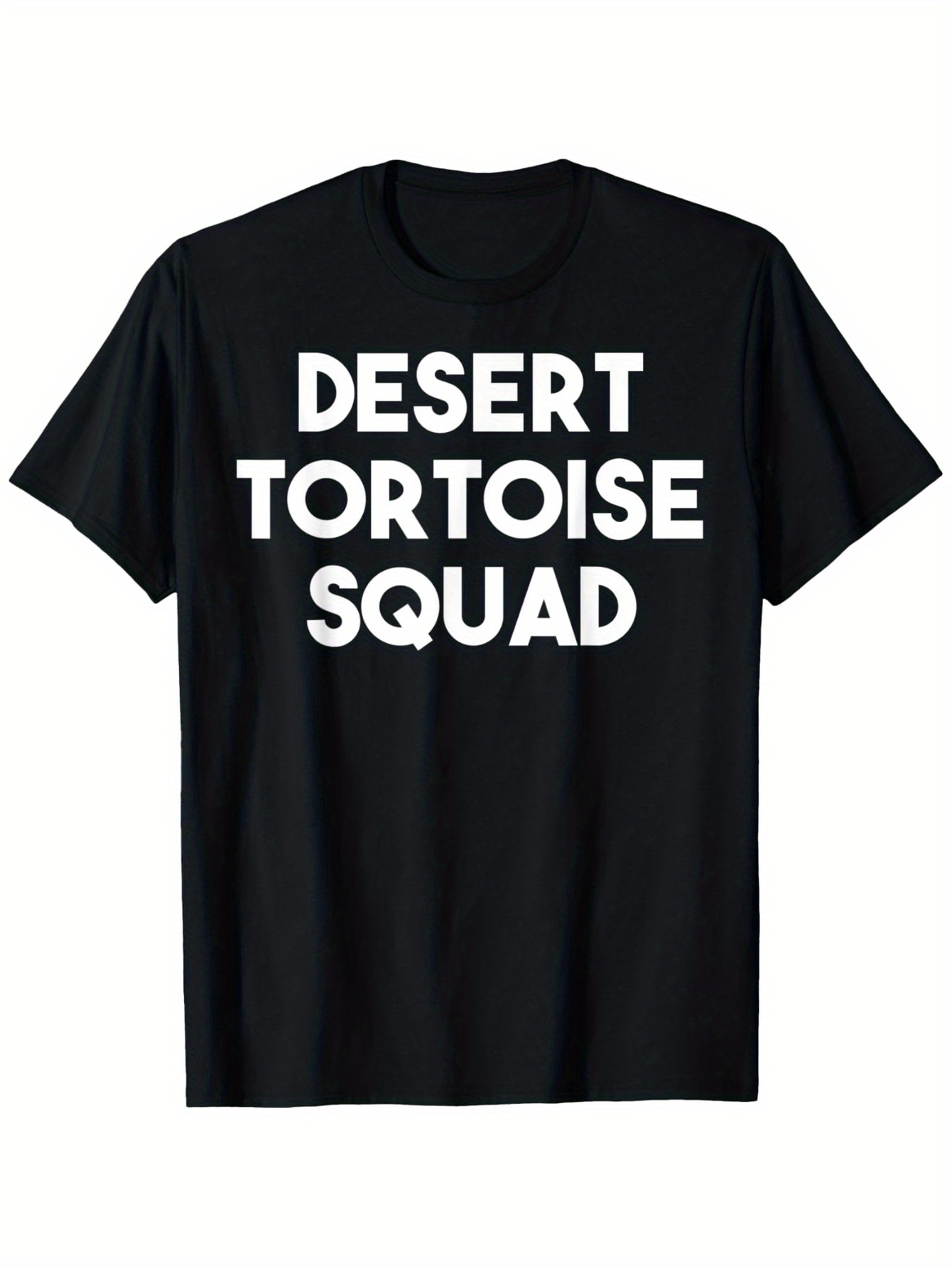 Men's Graphic T-Shirt Desert Tortoise Squad Bold White Letters With Playful Contemporary Style Squad