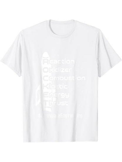 Men's Graphic T-Shirt Rocket Design With Detailed Engineering Blueprint Graphic Rocket