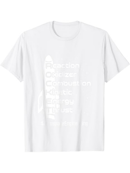 Men's Graphic T-Shirt Rocket Design With Detailed Engineering Blueprint Graphic Rocket