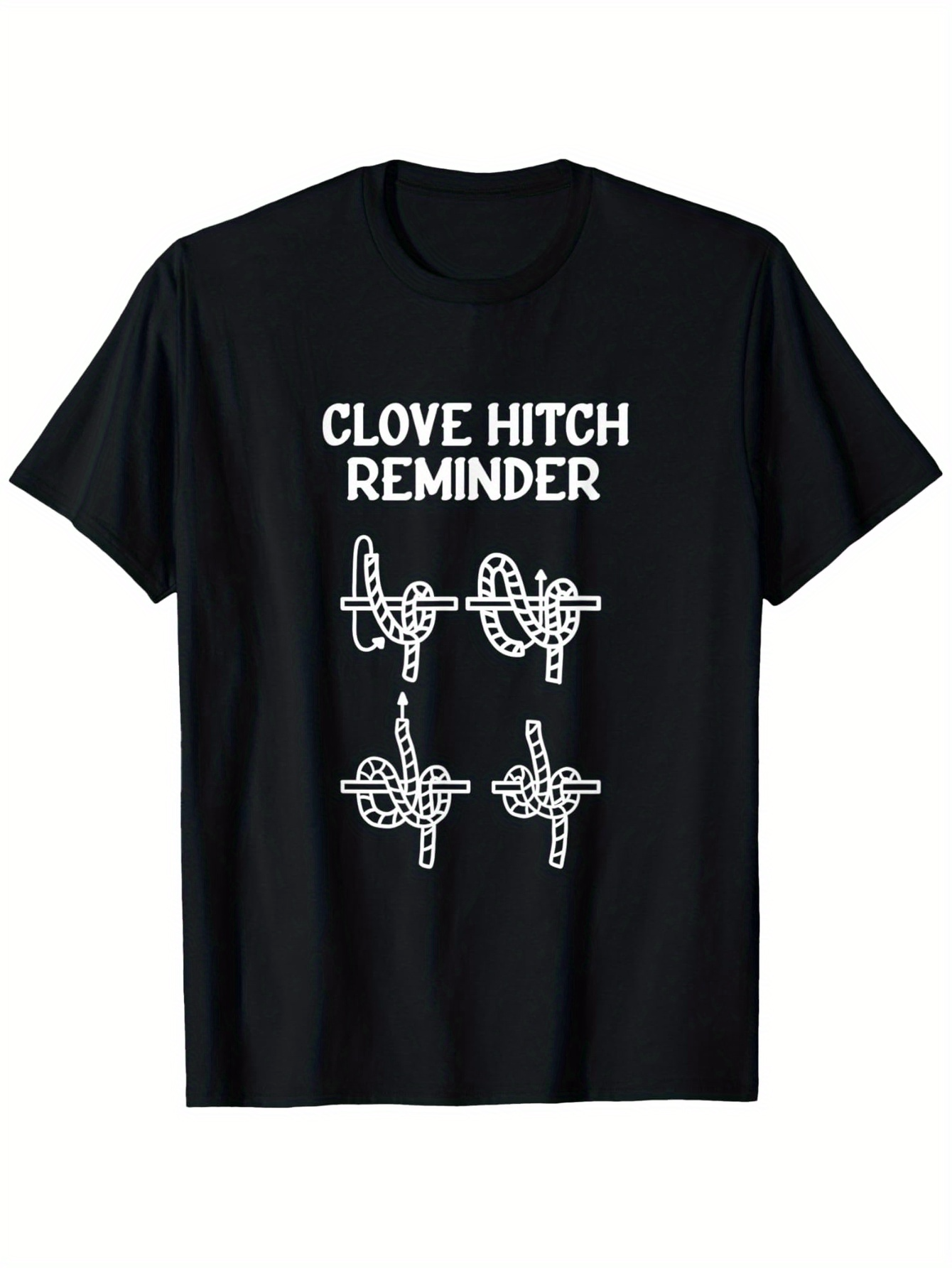 Men's Graphic T-Shirt Clove Hitch Reminder Easy Steps Guide For Tying Knot