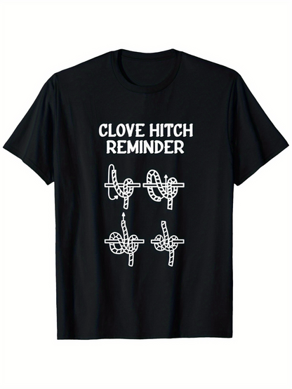 Men's Graphic T-Shirt Clove Hitch Reminder Easy Steps Guide For Tying Knot