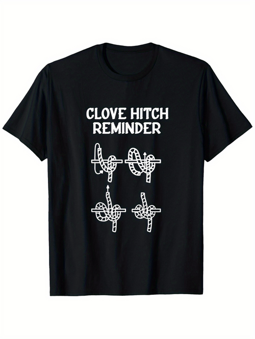 Men's Graphic T-Shirt Clove Hitch Reminder Easy Steps Guide For Tying Knot