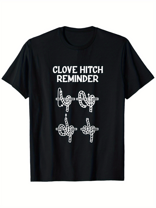 Men's Graphic T-Shirt Clove Hitch Reminder Easy Steps Guide For Tying Knot