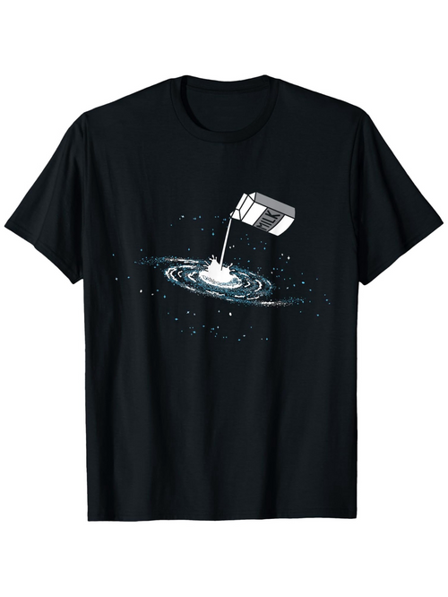 Men's Graphic T-Shirt Surreal Night Sky With Milky Way Pouring Into Cosmic Whirlpool