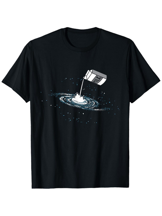 Men's Graphic T-Shirt Surreal Night Sky With Milky Way Pouring Into Cosmic Whirlpool