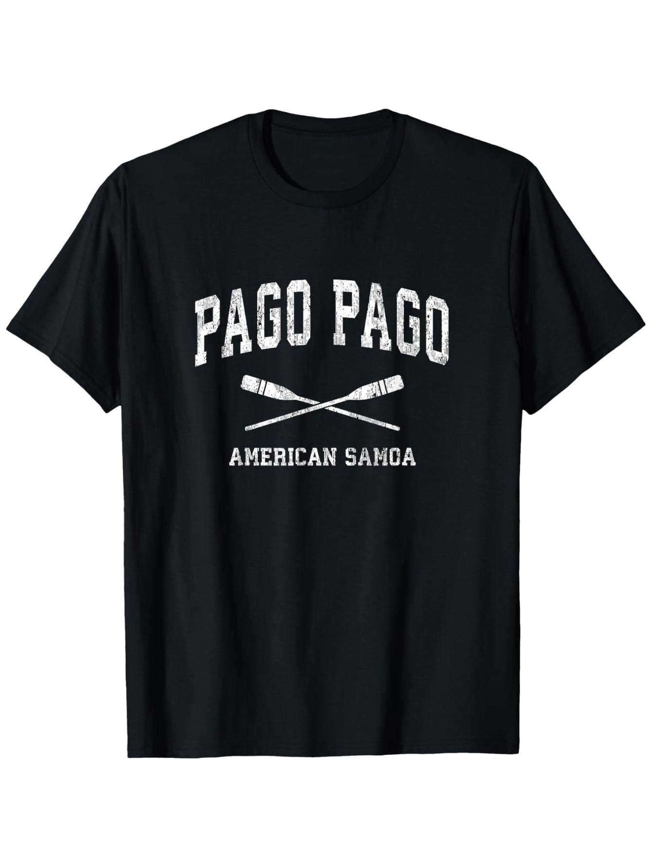 Men's Graphic T-Shirt Pago Pago American Samoa Vintage Oars And Nautical Motif T Shirt