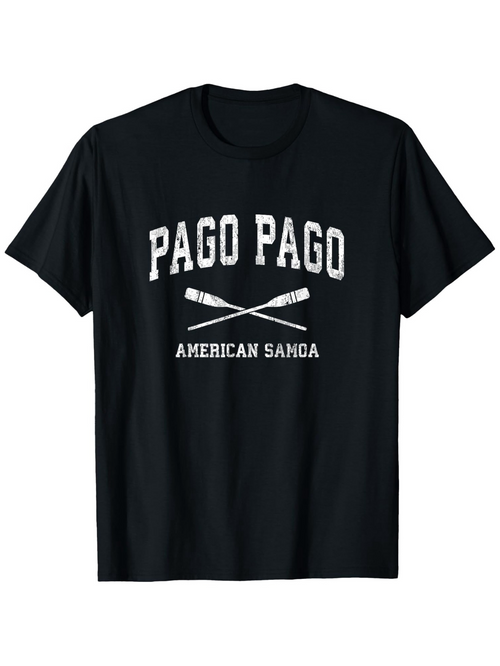 Men's Graphic T-Shirt Pago Pago American Samoa Vintage Oars And Nautical Motif T Shirt