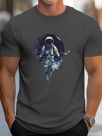 Men's Graphic T-Shirt Floating Astronaut Surrounded By Stars And Cosmic Galaxy Space