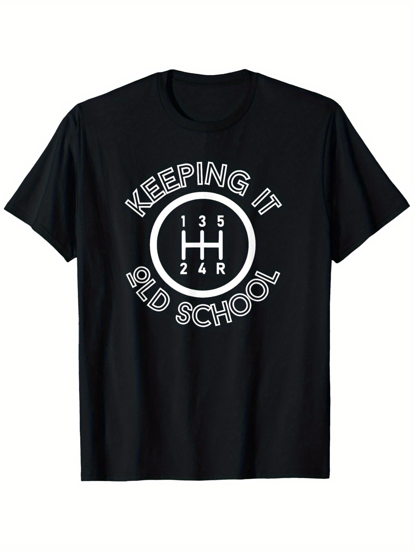 Men's Graphic T-Shirt Keeping It Old School Classic Manual Gear Shift Pattern T Shirt