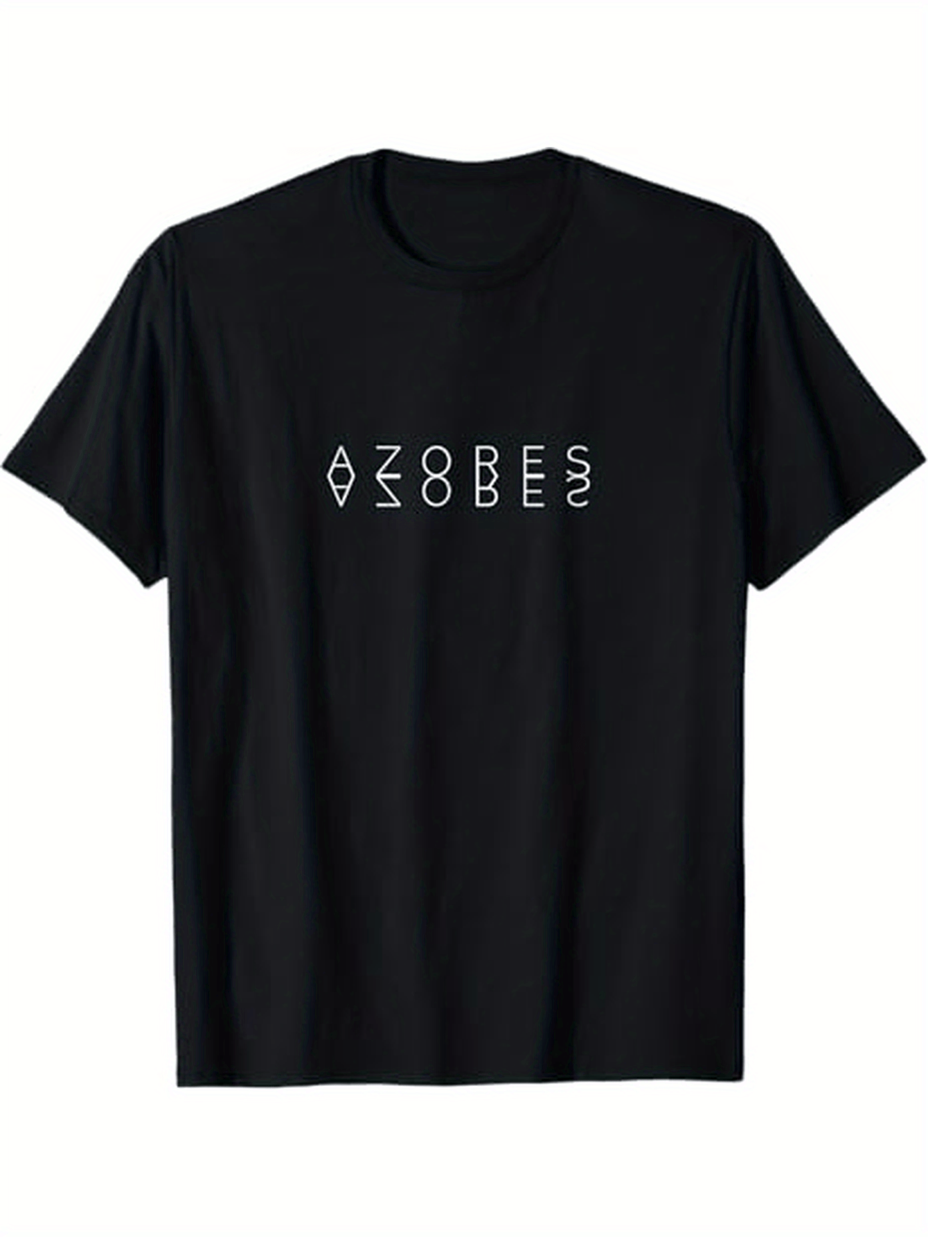 Men's Graphic T-Shirt Stylized Letters Forming Vertical Modern Graphic With Minimal Line Details T Shirt