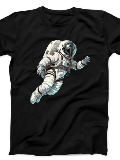 Men's Graphic T-Shirt Drifting Among Shadows In Silent Outer Space Astronaut