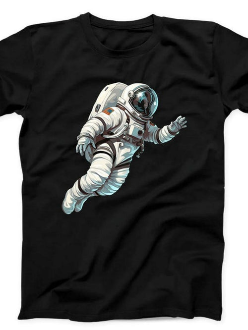 Men's Graphic T-Shirt Drifting Among Shadows In Silent Outer Space Astronaut