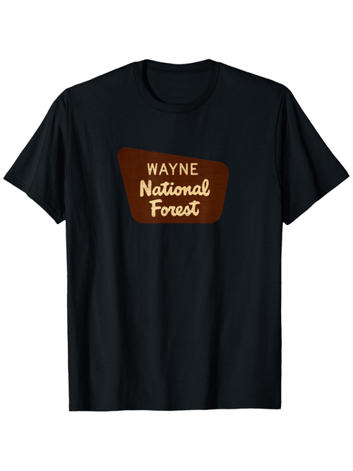 Men's Graphic T-Shirt Retro Brown Patch With Yellow National Park Signage Forest