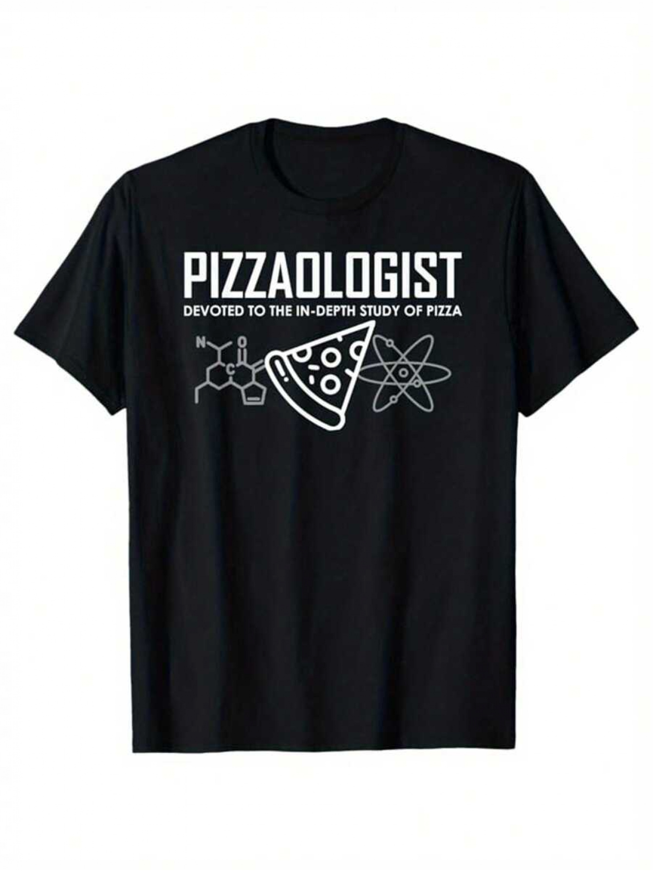 Men's Graphic T-Shirt Pizzalogist Chemistry Elements With Pizza Slice Science Graphic T Shirt