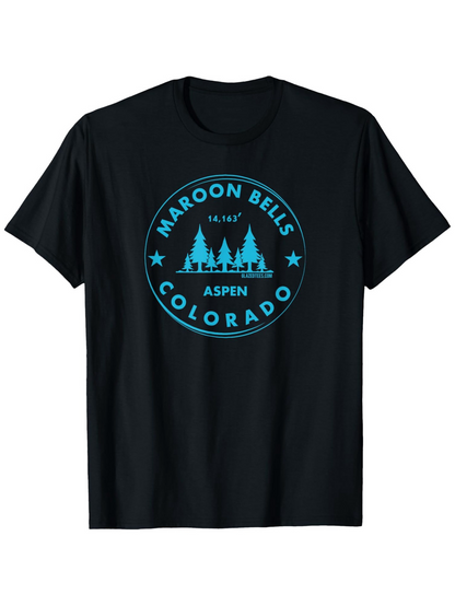 Men's Graphic T-Shirt Maroon Bells Aspen Colorado Circular Forest Graphic T Shirt