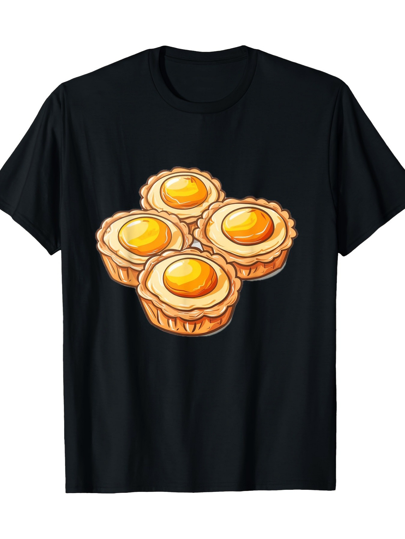 Men's Graphic T-Shirt Sweet Golden Crust Pastries With Shiny Baked Surface Tart