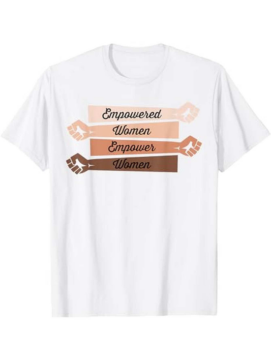 Men's Graphic T-Shirt Empowered Women Empower Women With Raised Fists On Diverse Skin Tones