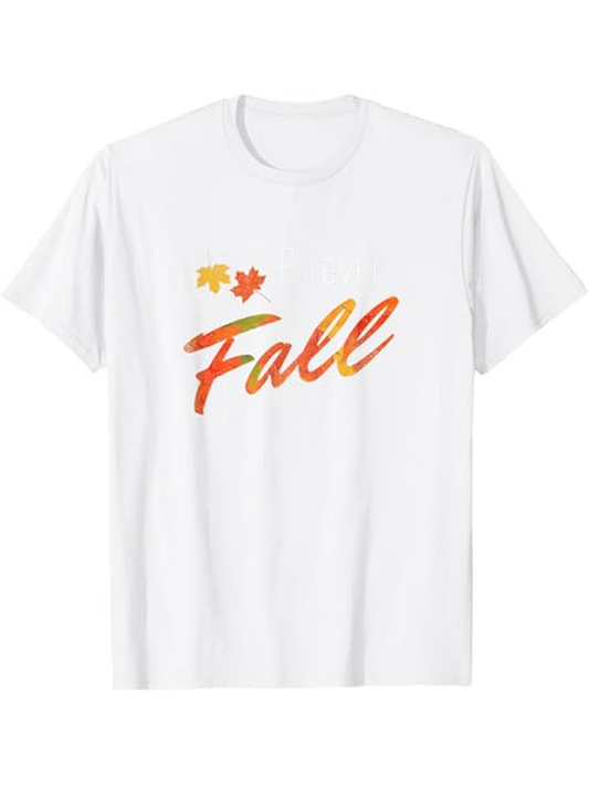 Men's Graphic T-Shirt Colorful Autumn Leaves With Gentle Brush Strokes Surrounding Fall