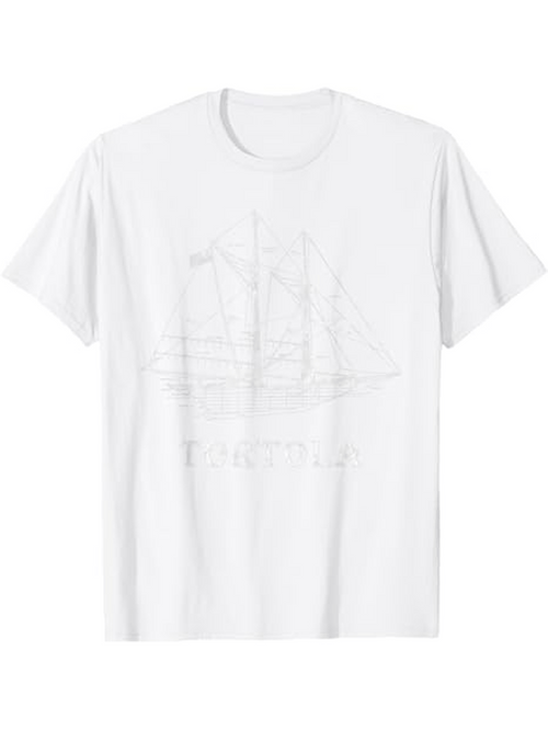 Men's Graphic T-Shirt Classic Sailing Ship Sketch Among Gentle Ocean Breeze Ship