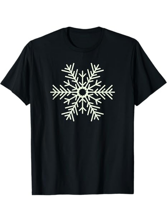 Men's Graphic T-Shirt Radiant Winter Spirit With Icy White Frosty Pattern Snowflake