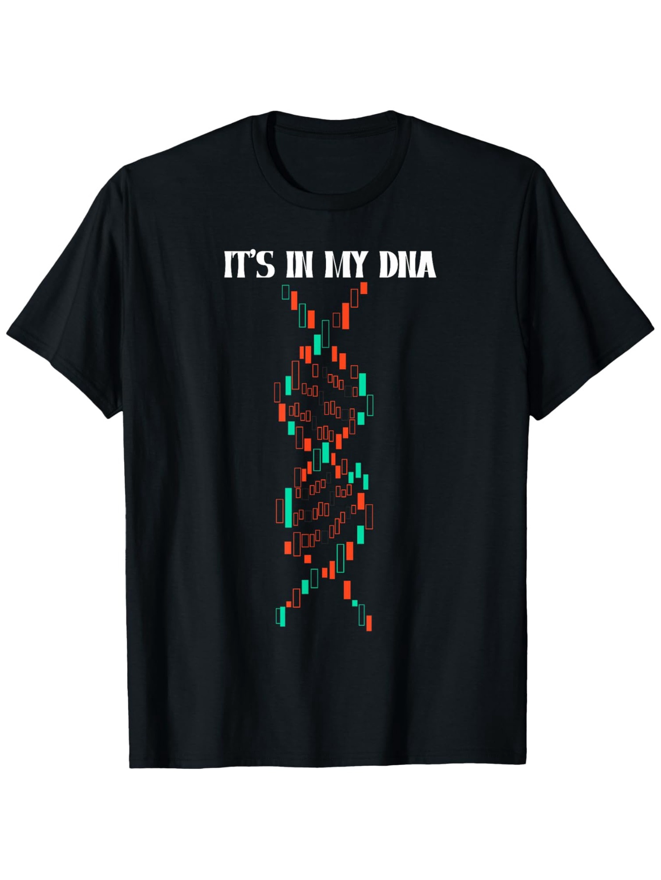 Men's Graphic T-Shirt Its In My Dna Colorful Genetic Code Under White Text Dna Strand