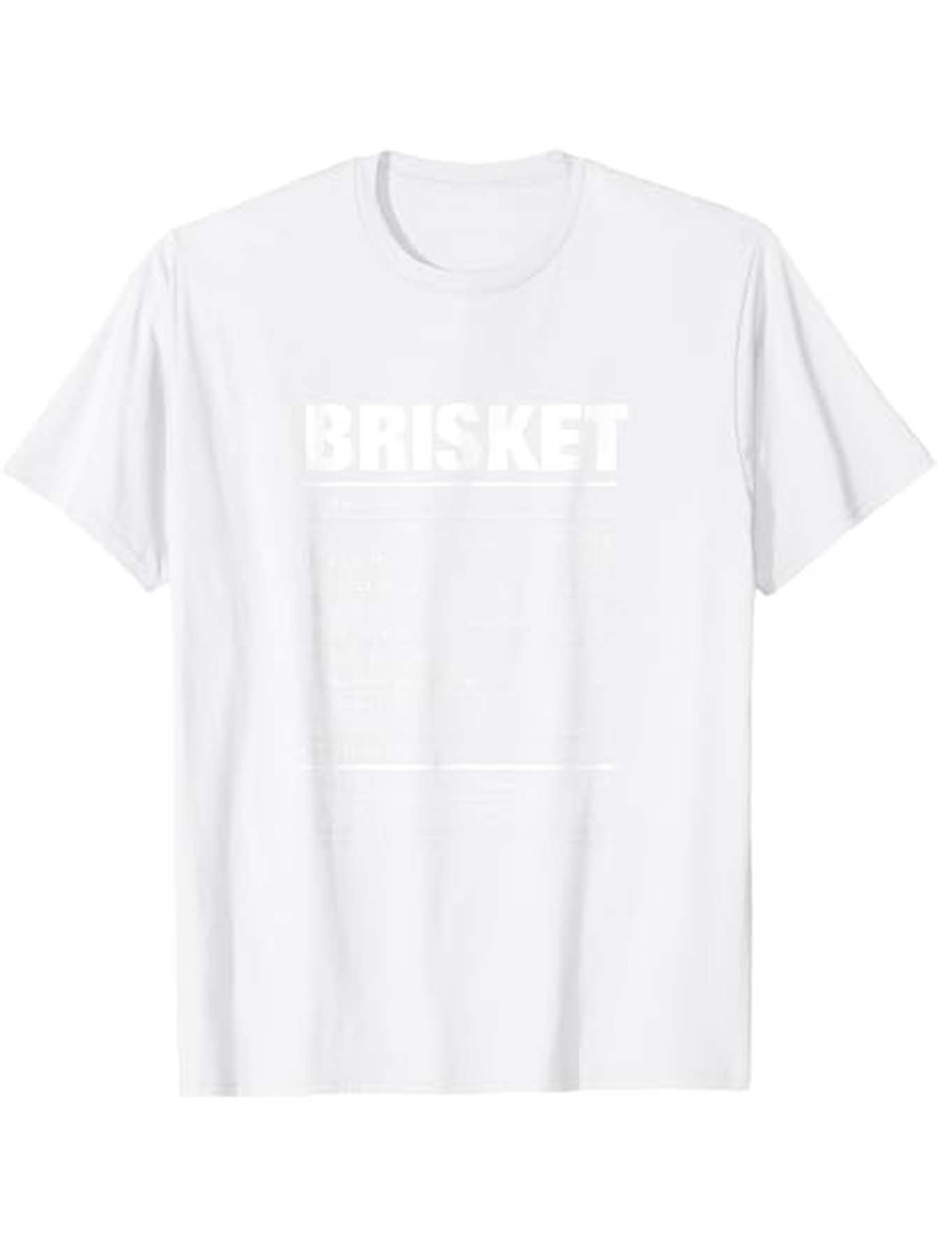 Men's Graphic T-Shirt Brisket Bold Block Lettering On Minimalist White Shirt Brisket