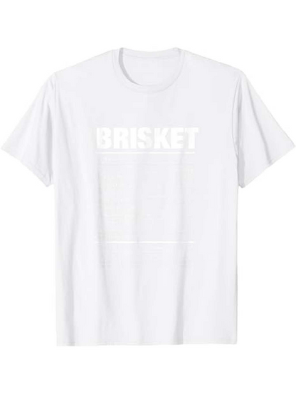 Men's Graphic T-Shirt Brisket Bold Block Lettering On Minimalist White Shirt Brisket