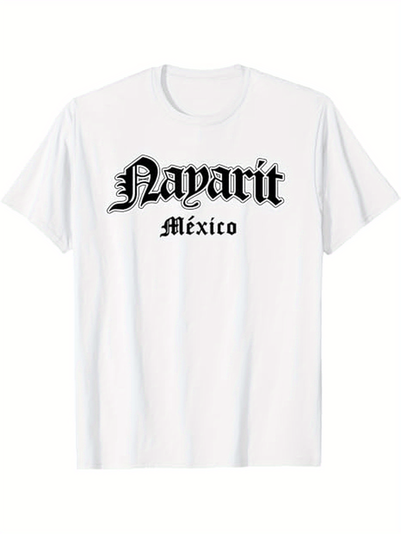 Men's Graphic T-Shirt Nayarit Mexico Classic Old English Lettering Cotton T Shirt
