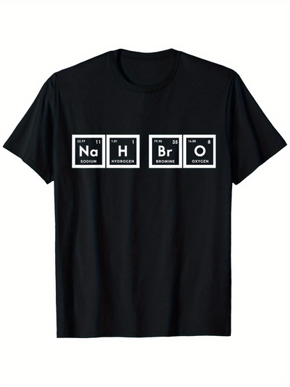 Men's Graphic T-Shirt Funny Science Elements With Chemistry Inspired Periodic Table Design