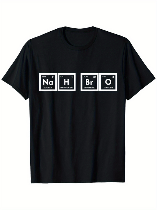 Men's Graphic T-Shirt Funny Science Elements With Chemistry Inspired Periodic Table Design