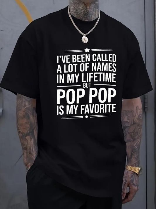 Men's Graphic T-Shirt Lifetime Memories With Bold Funny Saying Pop Pop