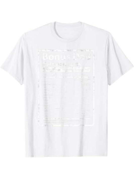 Men's Graphic T-Shirt No Readable Text Subtle Rectangular Print With Distressed Texture Graphic On White Shirt