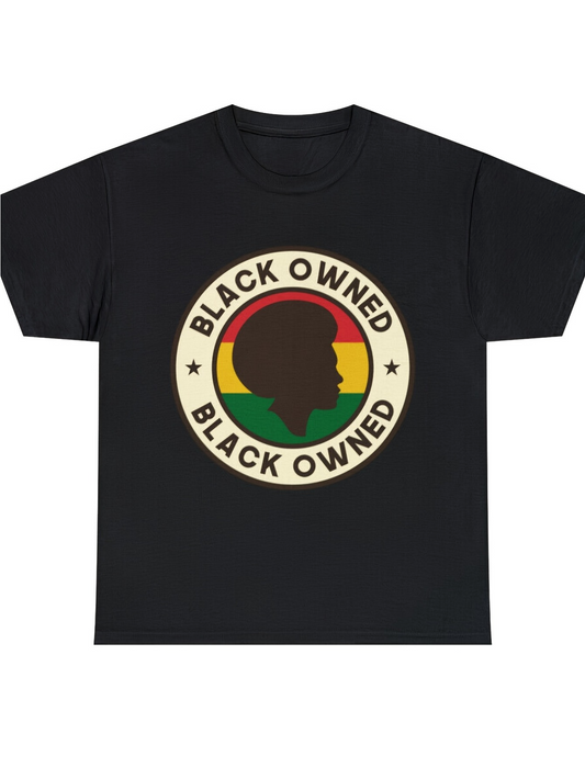 Men's Graphic T-Shirt Black Owned Retro Circle With Silhouette And Colorful African Pattern
