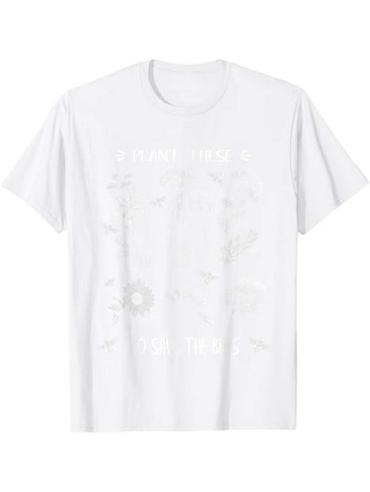 Men's Graphic T-Shirt Blossoming Dandelions Among Gentle Breeze White Flowers