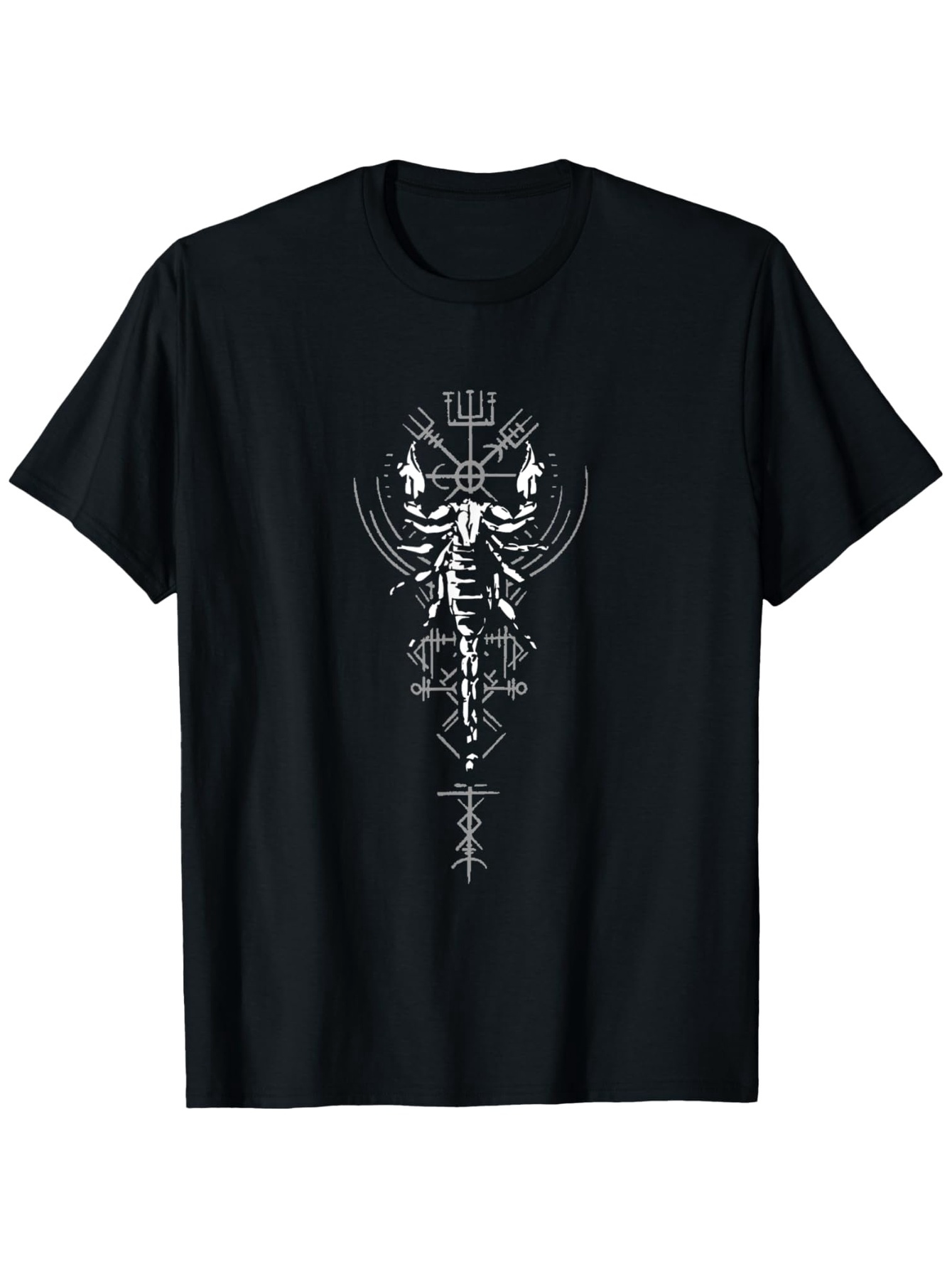Men's Graphic T-Shirt Intricate Abstract Linework With Geometric Shapes And Symmetrical Animal Design