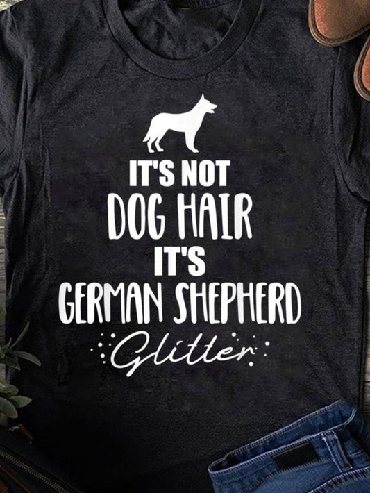 Men's Graphic T-Shirt Dog Hair Is German Shepherd Glitter On Soft Classic Fabric T Shirt