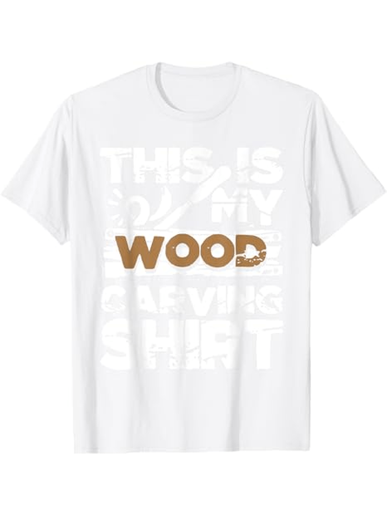 Men's Graphic T-Shirt This Is My Wood Carving Shirt With Playful Rustic Letters Centerpiece