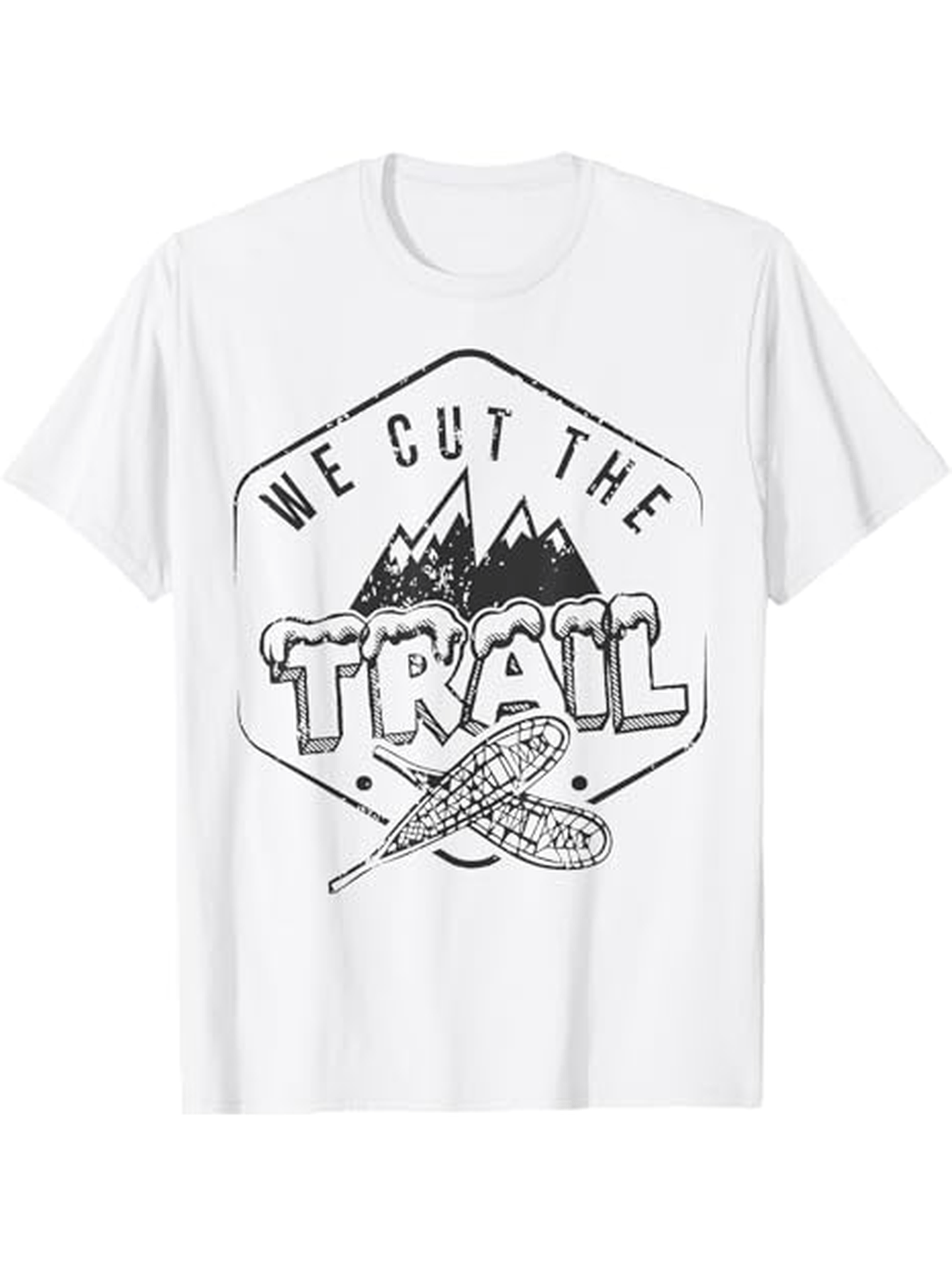 Men's Graphic T-Shirt We Cut The Trail Mountain Adventure Canoe Paddles Under Peaks
