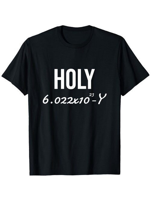 Men's Graphic T-Shirt Holy White Science Number With Chemistry Equation Shirt