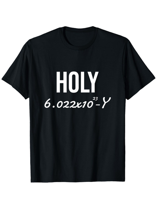 Men's Graphic T-Shirt Holy White Science Number With Chemistry Equation Shirt
